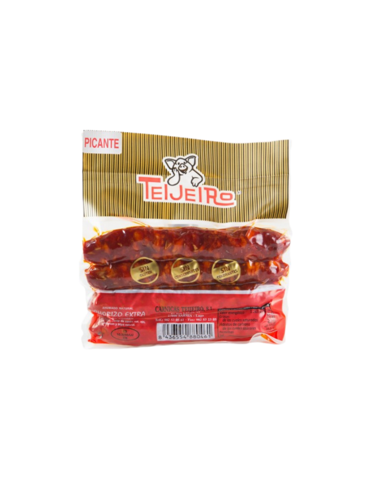 Chorizo picante extra (bolsa 4 unidades)– Cárnicas Teijeiro
